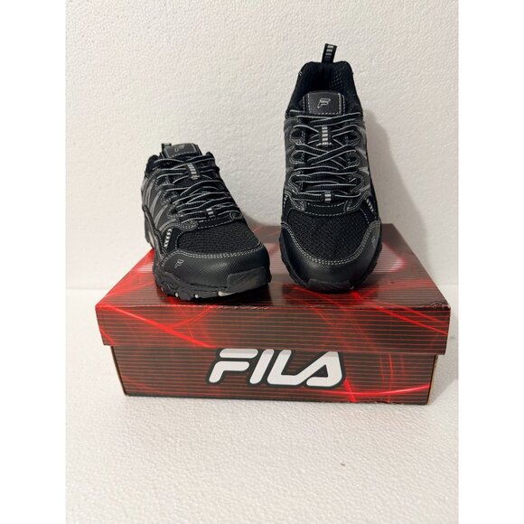 Fila Kids Trail Running Shoes Black Size 4.5 US Lace-Up Mesh Breathable Design D - Picture 12 of 12